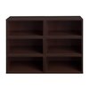 Regency Niche Cubo Storage Organizer Open Bookshelf Set- 6 Half Size Cubes- Truffle PC066PKTF